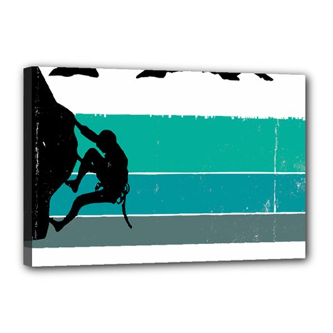 Boulder T- Shirt Climbing Bouldering Fun Mountaineering T- Shirt Canvas 18  X 12  (stretched) by JamesGoode
