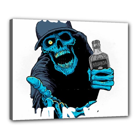 Bourbon T- Shirt Funny Bourbon T- Shirt (1) Canvas 20  X 16  (stretched) by JamesGoode