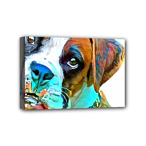 Boxer Dog Art T- Shirt Boxer Dog Art T- Shirt Mini Canvas 6  X 4  (stretched) by JamesGoode