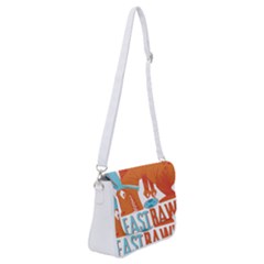 Easter Dinosaur T- Shirt Happy East Rawr T- Rex Dinosaur Easter Bunny T- Shirt Shoulder Bag With Back Zipper by ZUXUMI