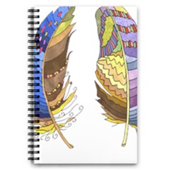 Feathers Design T- Shirtfeathers T- Shirt 5 5  X 8 5  Notebook by ZUXUMI