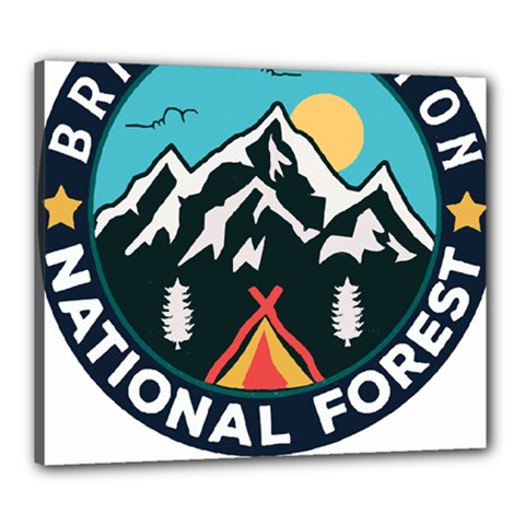 Bridger Teton National Forest T- Shirt Bridger Teton National Forest T- Shirt Canvas 24  X 20  (stretched) by JamesGoode
