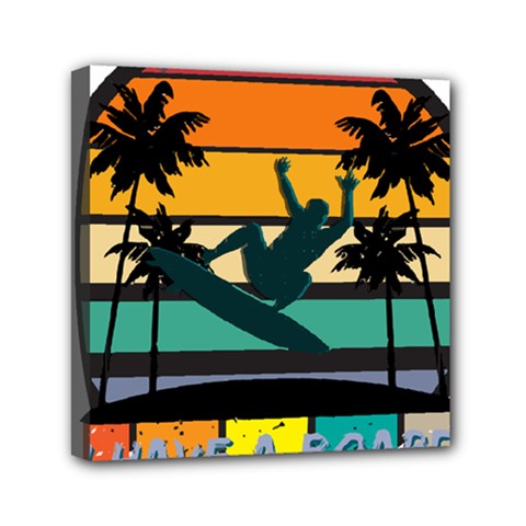 Bright Surfing Design Board Meeting T- Shirt Board Meeting Surfing Bright T Shirt Design T- Shirt Mini Canvas 6  X 6  (stretched) by JamesGoode