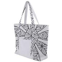 Flower T- Shirt Hi- Tech Flower T- Shirt Zip Up Canvas Bag by ZUXUMI