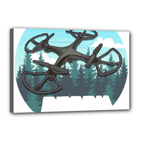 Build Crash Repeat Drone T- Shirt Build Crash Repeat Funny Drone Pilot Flying Pun T- Shirt Canvas 18  X 12  (stretched) by JamesGoode