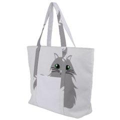 Persian Cat T-shirtwhite Look Calm Persian Cat 09 T-shirt (1) Zip Up Canvas Bag by EnriqueJohnson