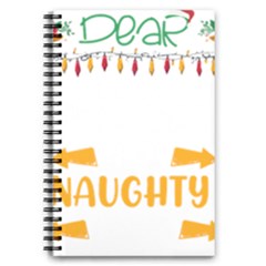 Funny Christmas T- Shirt Dear Santa They Are The Naughty Ones, Funny Christmas T- Shirt 5 5  X 8 5  Notebook by ZUXUMI