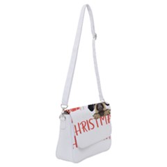 German Wirehaired Pointer T- Shirt German Wirehaired Pointer Merry Christmas T- Shirt (3) Shoulder Bag With Back Zipper by ZUXUMI