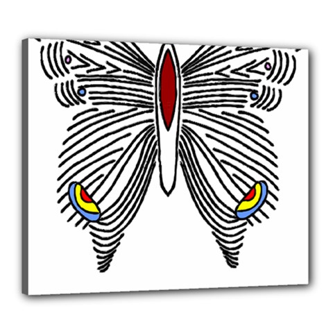 Butterfly Art T- Shirtbutterfly T- Shirt (1) Canvas 24  X 20  (stretched) by JamesGoode