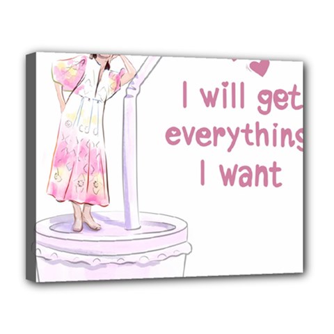 I Will Get Everything I Want Canvas 14  X 11  (stretched) by SychEva