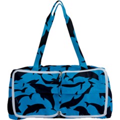 Dolphin Silhouette Pattern Multi Function Bag by Pakjumat