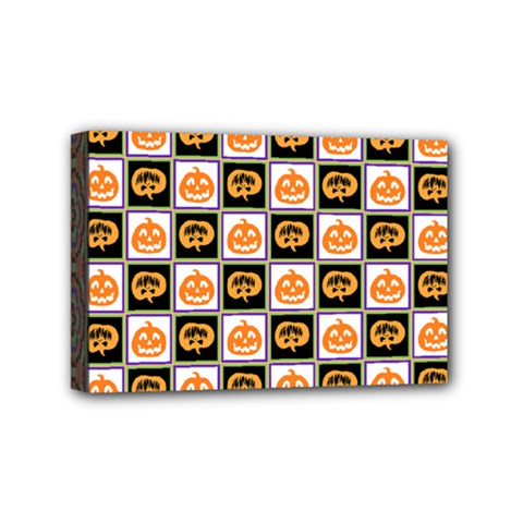 Lantern Chess Halloween Mini Canvas 6  X 4  (stretched) by Pakjumat