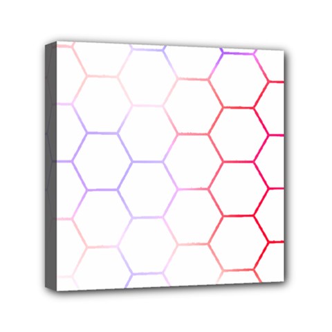 Abstract T- Shirt Honeycomb Pattern 7 Mini Canvas 6  X 6  (stretched) by EnriqueJohnson