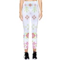 Christmas Cross Stitch Pattern Effect Holidays Symmetry Pocket Leggings  View1