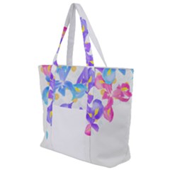 Daisies In Bloom T- Shirt Daisy Iris Heart Flower Floral Pattern Daisies T- Shirt Zip Up Canvas Bag by EnriqueJohnson