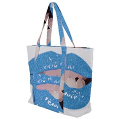 Lips -21 Zip Up Canvas Bag by SychEva