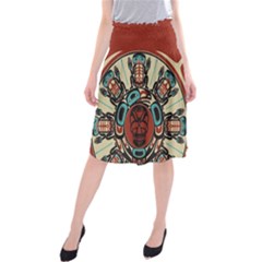 Skull Grateful Dead Phone Gratefuldead Midi Beach Skirt by Sarkoni