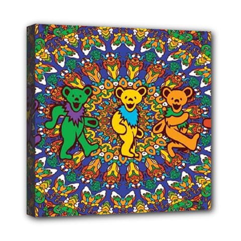 Grateful Dead Pattern Mini Canvas 8  X 8  (stretched) by Sarkoni