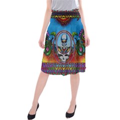 Grateful Dead Wallpapers Midi Beach Skirt by Sarkoni