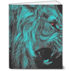 Angry Male Lion Predator Carnivore 8  X 10  Hardcover Notebook by uniart180623