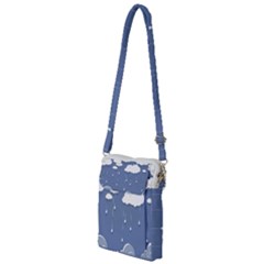 Clouds Rain Paper Raindrops Weather Sky Raining Multi Function Travel Bag by uniart180623