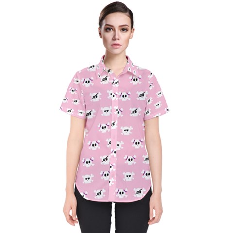 Girly Girlie Punk Skull Women s Short Sleeve Shirt by Ket1n9