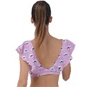 Girly Girlie Punk Skull Plunge Frill Sleeve Bikini Top View2
