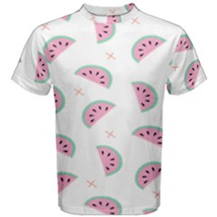 Watermelon Wallpapers  Creative Illustration And Patterns Men s Cotton T-shirt by Ket1n9