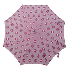 Alien Pattern Pink Hook Handle Umbrellas (large) by Ket1n9