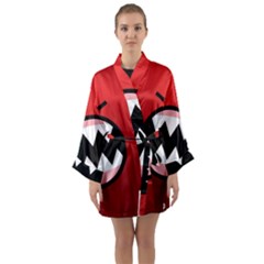 Funny Angry Long Sleeve Satin Kimono by Ket1n9