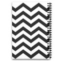 Black And White Chevron 5.5  x 8.5  Notebook View2