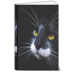 Face Black Cat 8  X 10  Hardcover Notebook by Ket1n9