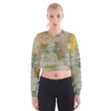 Vintage World Map Cropped Sweatshirt View1
