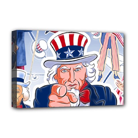 United States Of America Images Independence Day Deluxe Canvas 18  X 12  (stretched) by Ket1n9