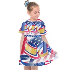 Independence Day United States Of America Kids  Sailor Dress by Ket1n9
