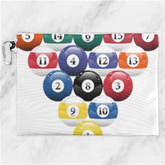 Racked Billiard Pool Balls Canvas Cosmetic Bag (xxl) by Ket1n9