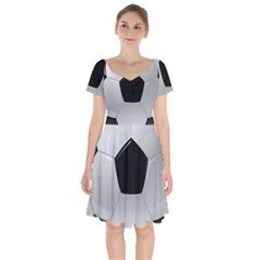 Soccer Ball Short Sleeve Bardot Dress by Ket1n9