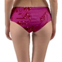 Pink Circuit Pattern Reversible Mid-Waist Bikini Bottoms View2
