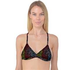 Circuit Board Seamless Patterns Set Reversible Tri Bikini Top by Ket1n9
