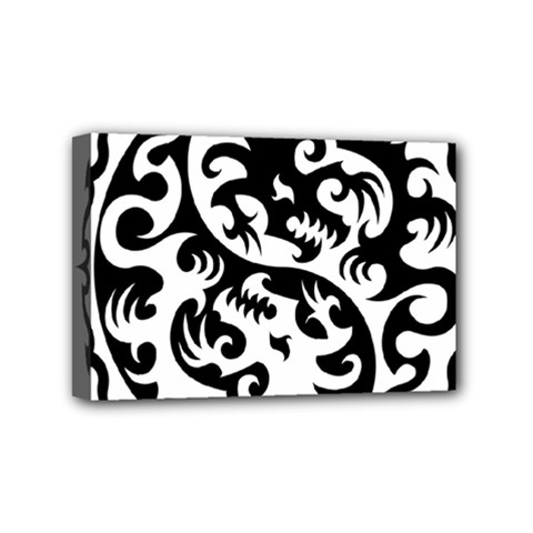 Ying Yang Tattoo Mini Canvas 6  X 4  (stretched) by Ket1n9