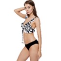 Ying Yang Tattoo Low Cut Ruffle Edge Bikini Top View2