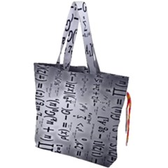 Science Formulas Drawstring Tote Bag by Ket1n9