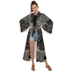 Space-universe-earth-rocket Maxi Kimono by Ket1n9