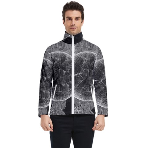 Space-universe-earth-rocket Men s Bomber Jacket by Ket1n9
