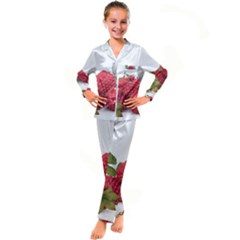 Fruit-healthy-vitamin-vegan Kids  Satin Long Sleeve Pajamas Set by Ket1n9