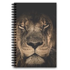 African-lion-mane-close-eyes 5 5  X 8 5  Notebook by Ket1n9