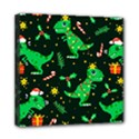 Christmas Funny Pattern Dinosaurs Mini Canvas 8  x 8  (Stretched) View1
