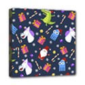 Colorful Funny Christmas Pattern Mini Canvas 8  x 8  (Stretched) View1