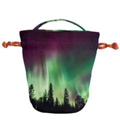 Aurora-borealis-northern-lights Drawstring Bucket Bag by Ket1n9