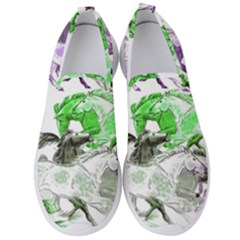 Horse-horses-animal-world-green Men s Slip On Sneakers by Ket1n9